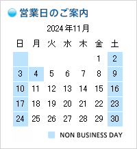 2024年11月の営業日