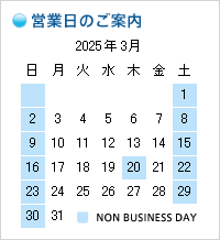 2025年03月の営業日